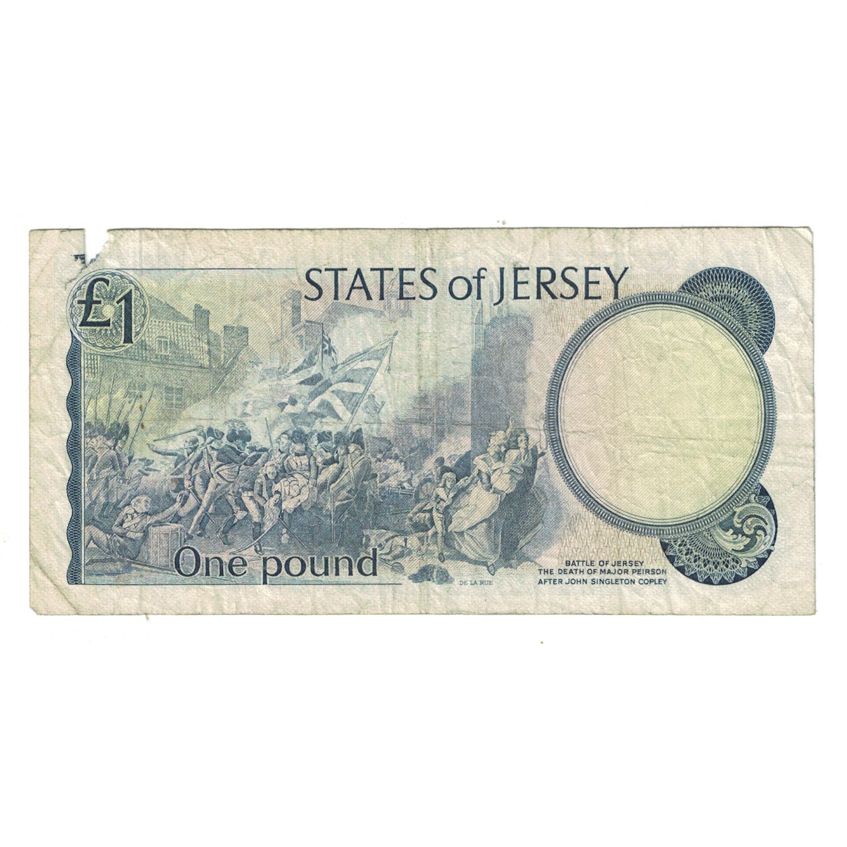 Billet, Jersey, 1 Pound, KM:11a, TB