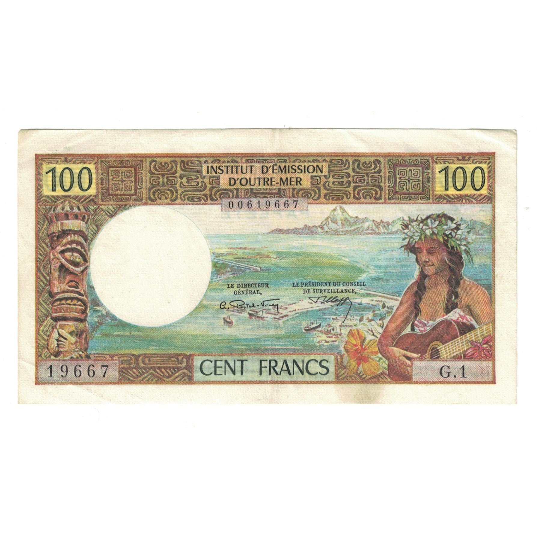 Banknote, Tahiti, 100 Francs, KM:24a, EF(40-45)