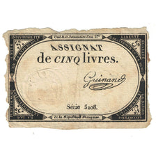 France, 5 Livres, 1793, SERIE 5208, TB+, KM:A76