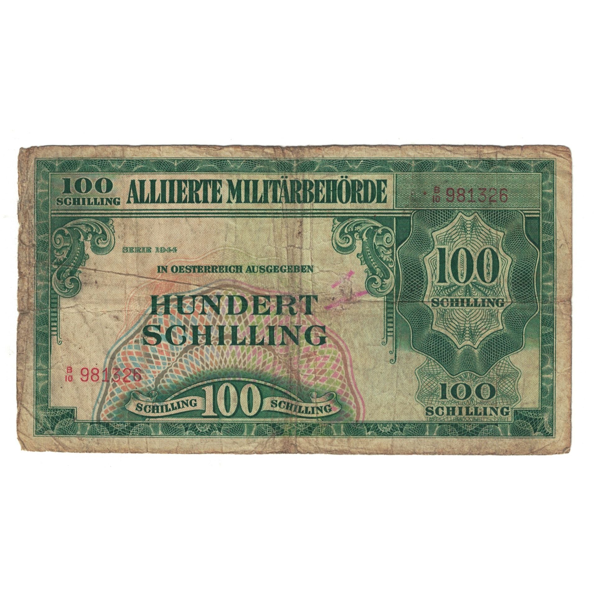 Banknote, Austria, 100 Schilling, 1944, KM:110a, VG(8-10)