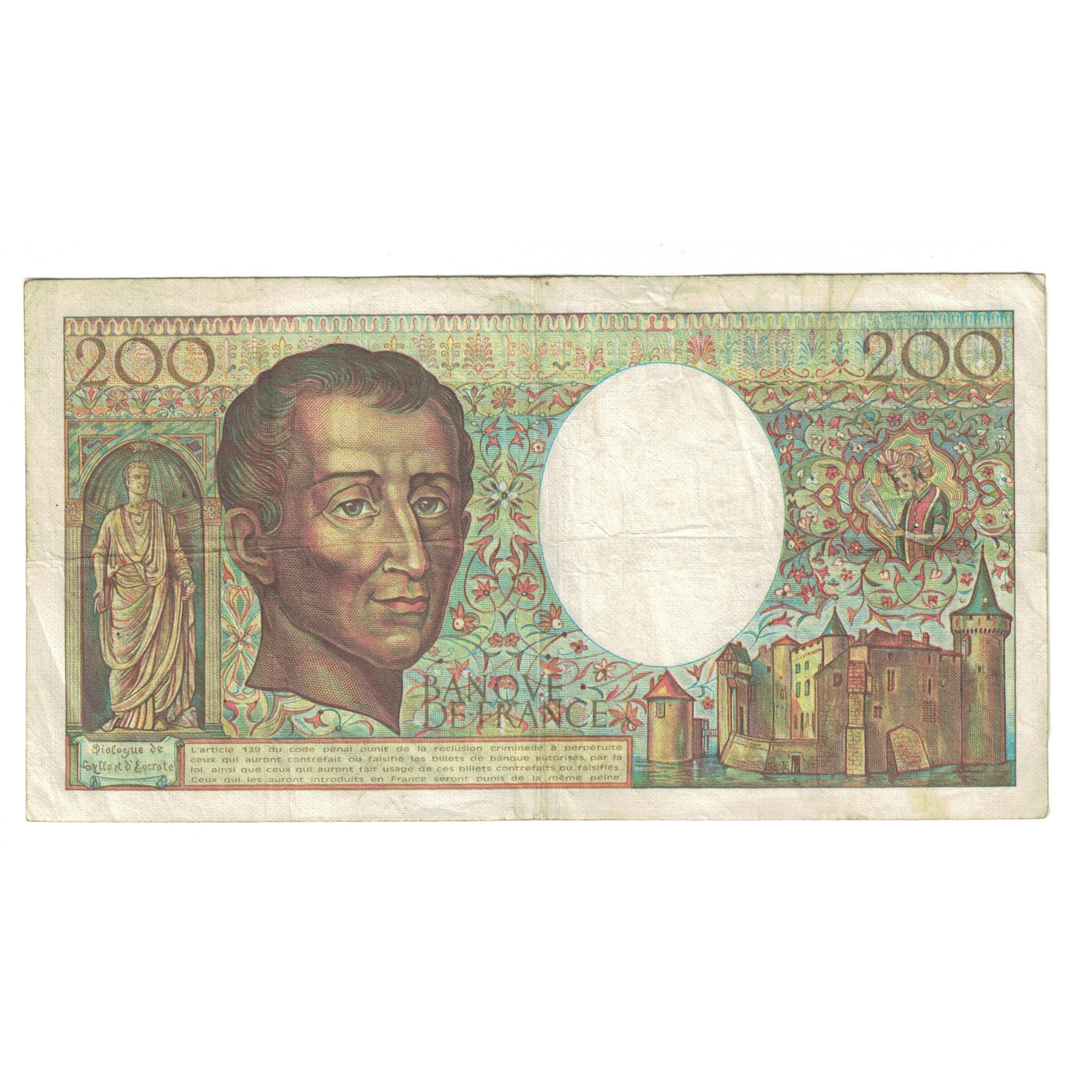 Francja, 200 Francs, Montesquieu, 1984, Y.025 813820, VF(30-35), Fayette:70.4