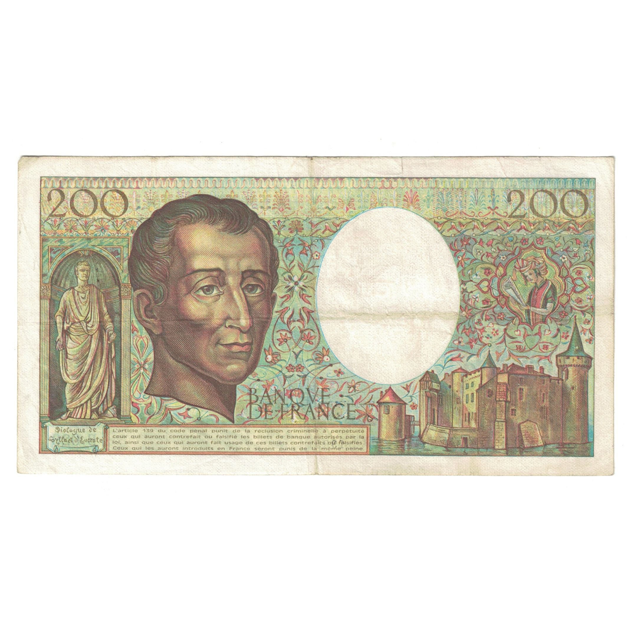 France, 200 Francs, Montesquieu, 1985, B.029 817104, TB+, Fayette:70.5, KM:155a