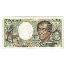 France, 200 Francs, Montesquieu, 1985, X.027 556411, VF(20-25), Fayette:70.5
