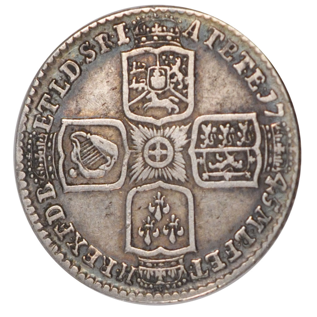 GREAT BRITAIN, Shilling, 1745, KM #583.2, VF(30-35), Silver, 5.92