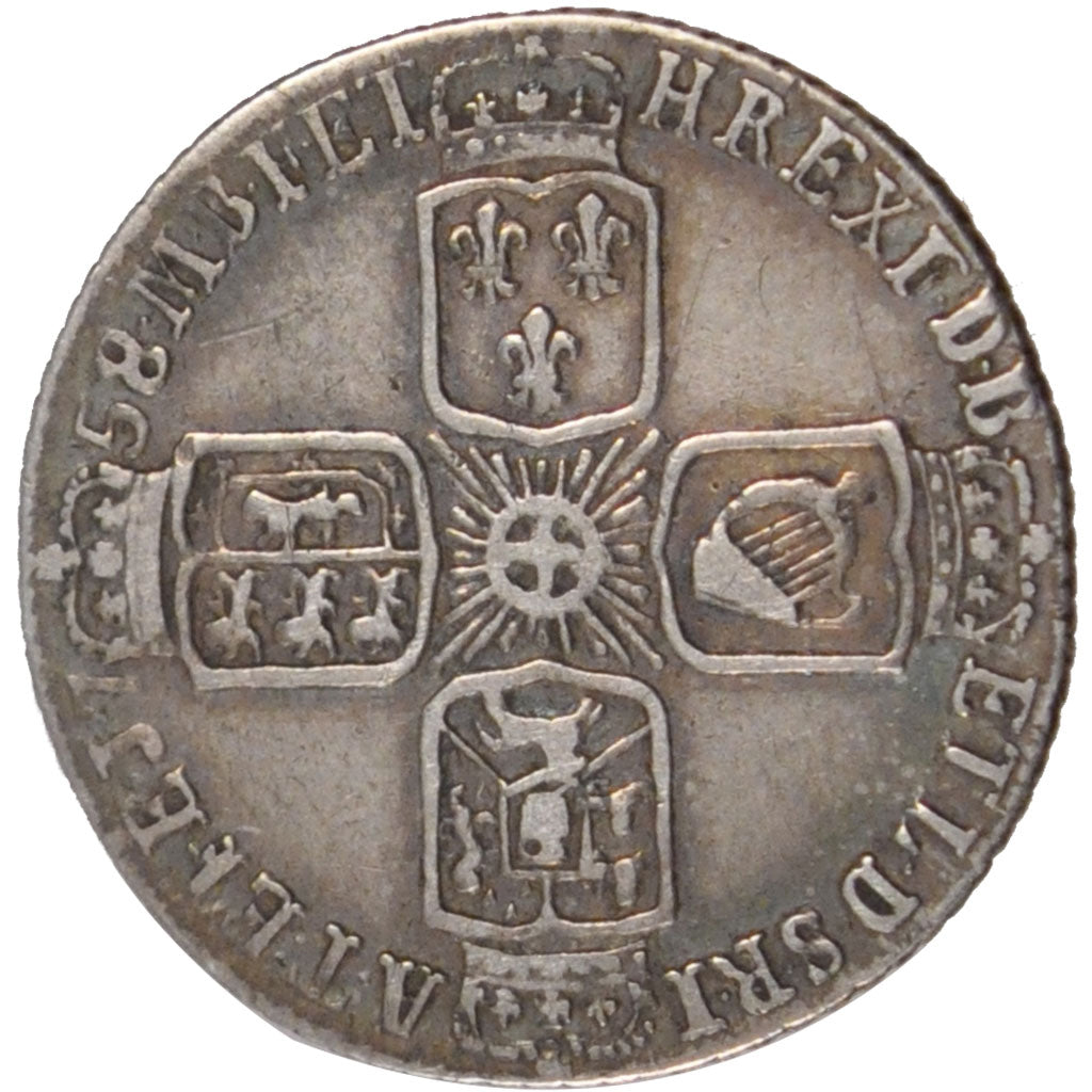 GREAT BRITAIN, 6 Pence, 1758, KM #582.2, EF(40-45), Silver, 2.98