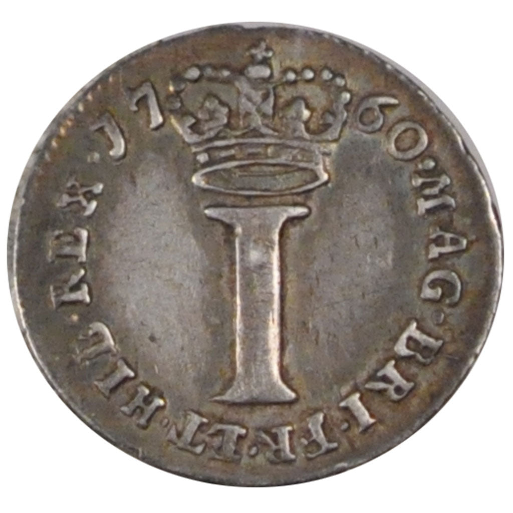 GREAT BRITAIN, Penny, 1760, KM #567, AU(55-58), Silver, 0.47