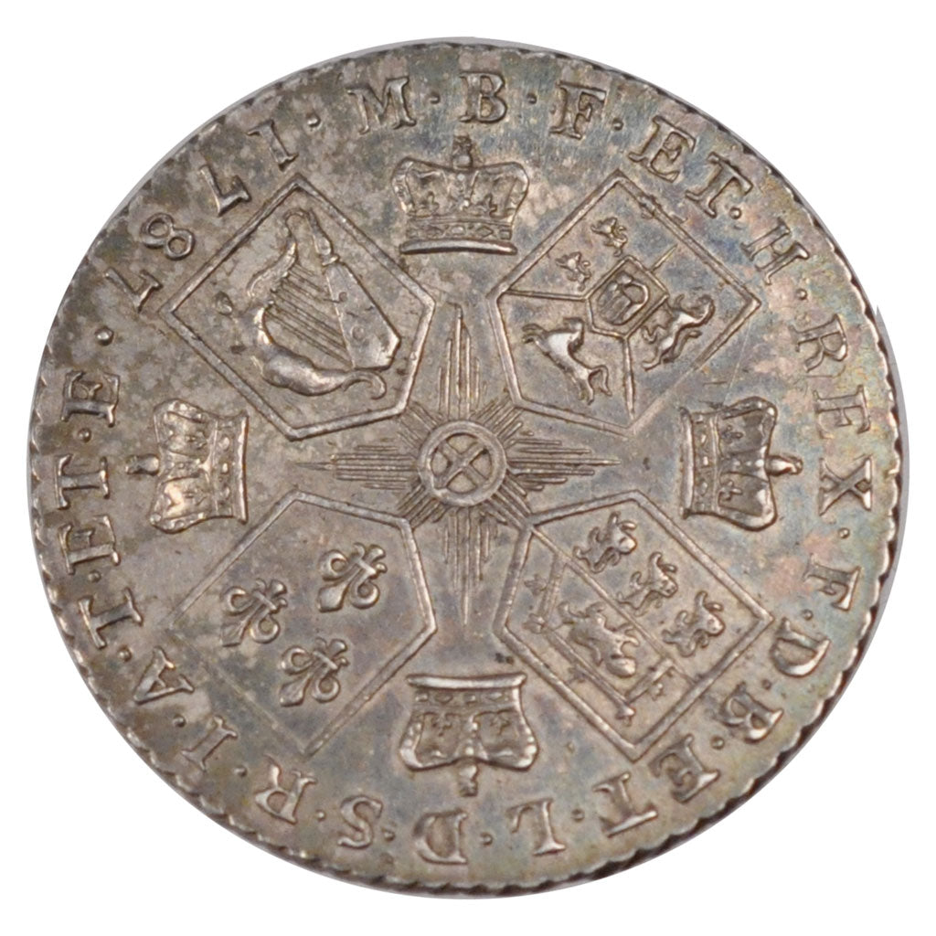 GREAT BRITAIN, Shilling, 1787, KM #607.1, AU(55-58), Silver, 6.01