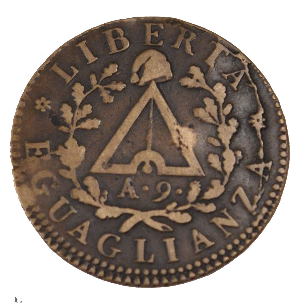 ITALIAN STATES, Due (2) Soldi, 1800, KM #3, VF(20-25), Bronze, 11.05