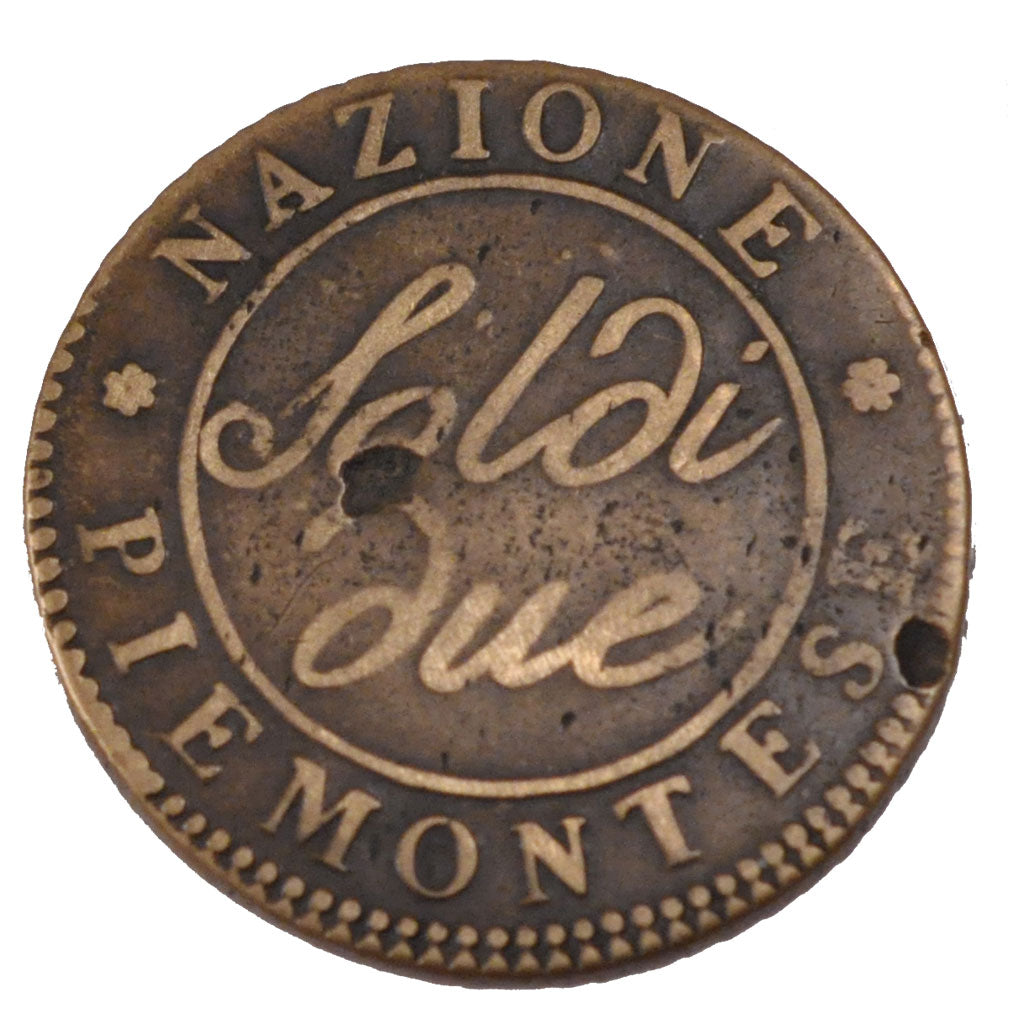 ITALIAN STATES, Due (2) Soldi, 1800, KM #3, VF(20-25), Bronze, 11.05