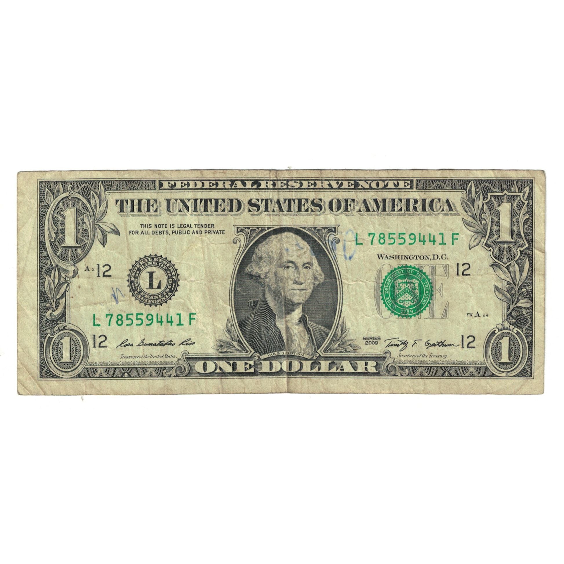 Geldschein, Vereinigte Staaten, One Dollar, 2009, S