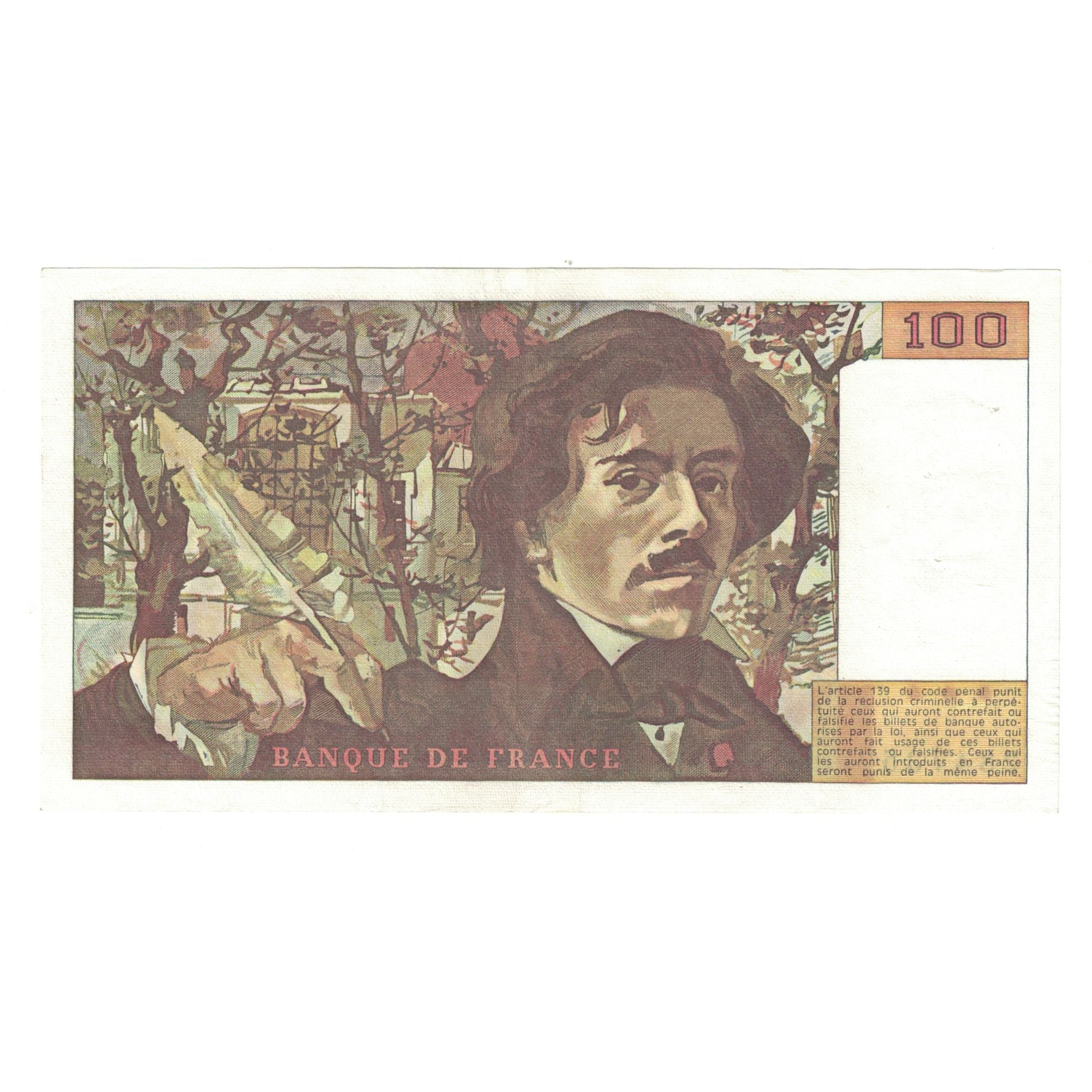 Francia, 100 Francs, Delacroix, 1978, L.6 284735, EBC+, Fayette:69.01d, KM:154h