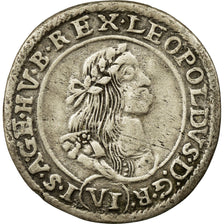 Münze, Ungarn, Leopold I, 6 Krajczar, 1670, Kremnitz, SS, Silber, KM:164