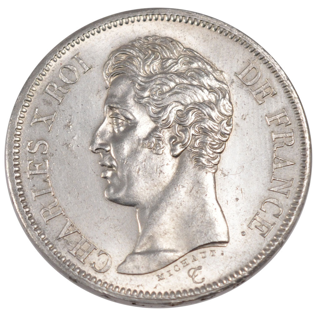 FRANCE, Charles X, 5 Francs, 1825, Lille, KM #720.13, AU(55-58), Silver,...