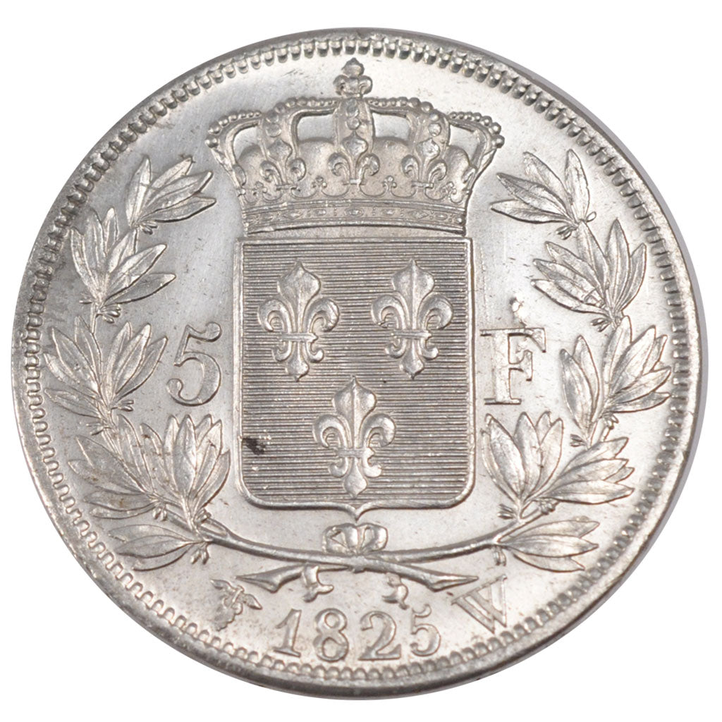 FRANCE, Charles X, 5 Francs, 1825, Lille, KM #720.13, AU(55-58), Silver,...