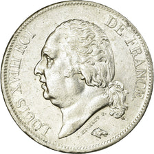 Coin, France, Louis XVIII, Louis XVIII, 5 Francs, 1821, Lille, AU(55-58)
