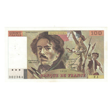 France, 100 Francs, Delacroix, 1978, F.1302364, AU(50-53), Fayette:68.01
