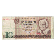 Banknote, Germany - Democratic Republic, 10 Mark, 1971, KM:28a, VF(20-25)