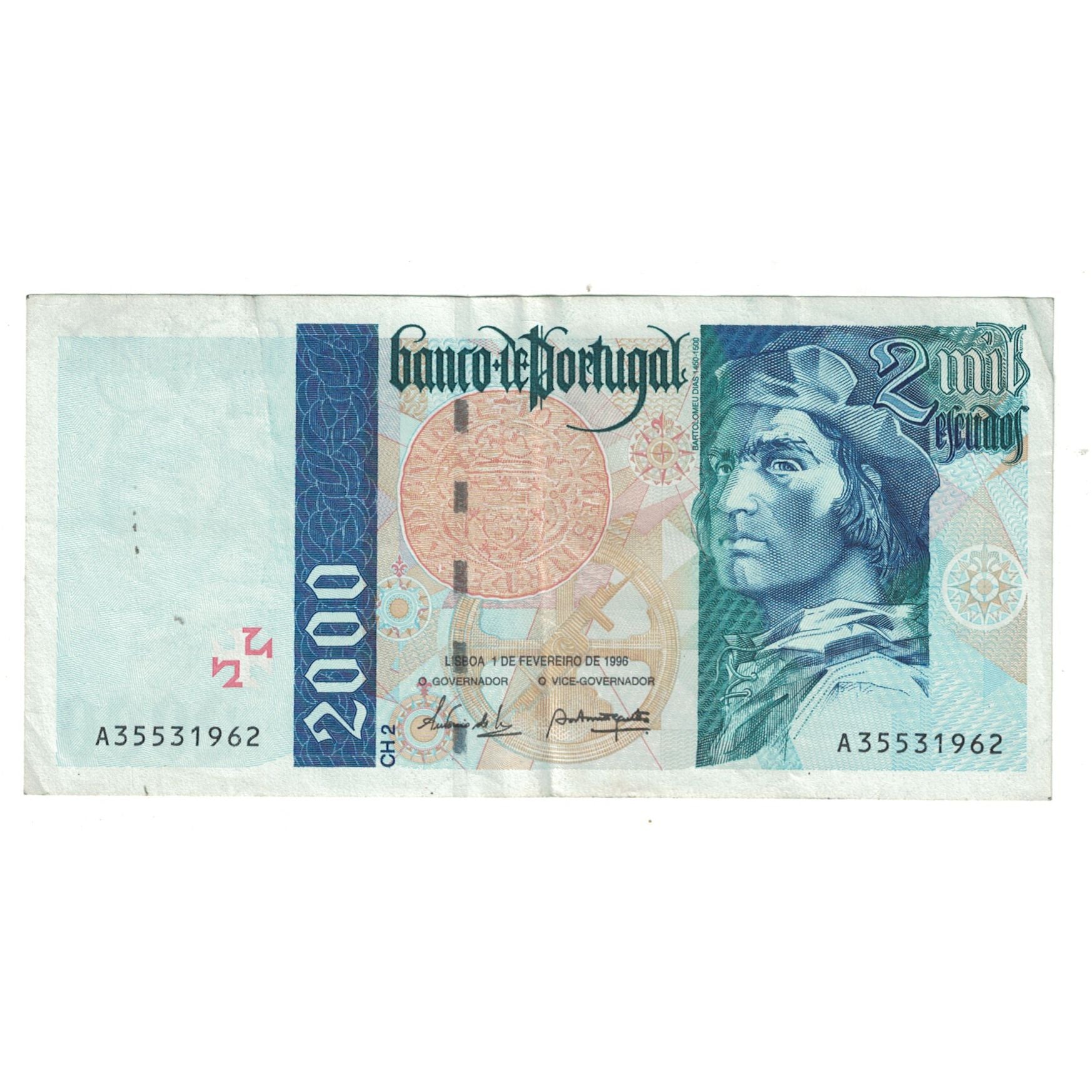 Banconote, Portogallo, 2000 Escudos, 1996, 1996-02-01, KM:189c, BB