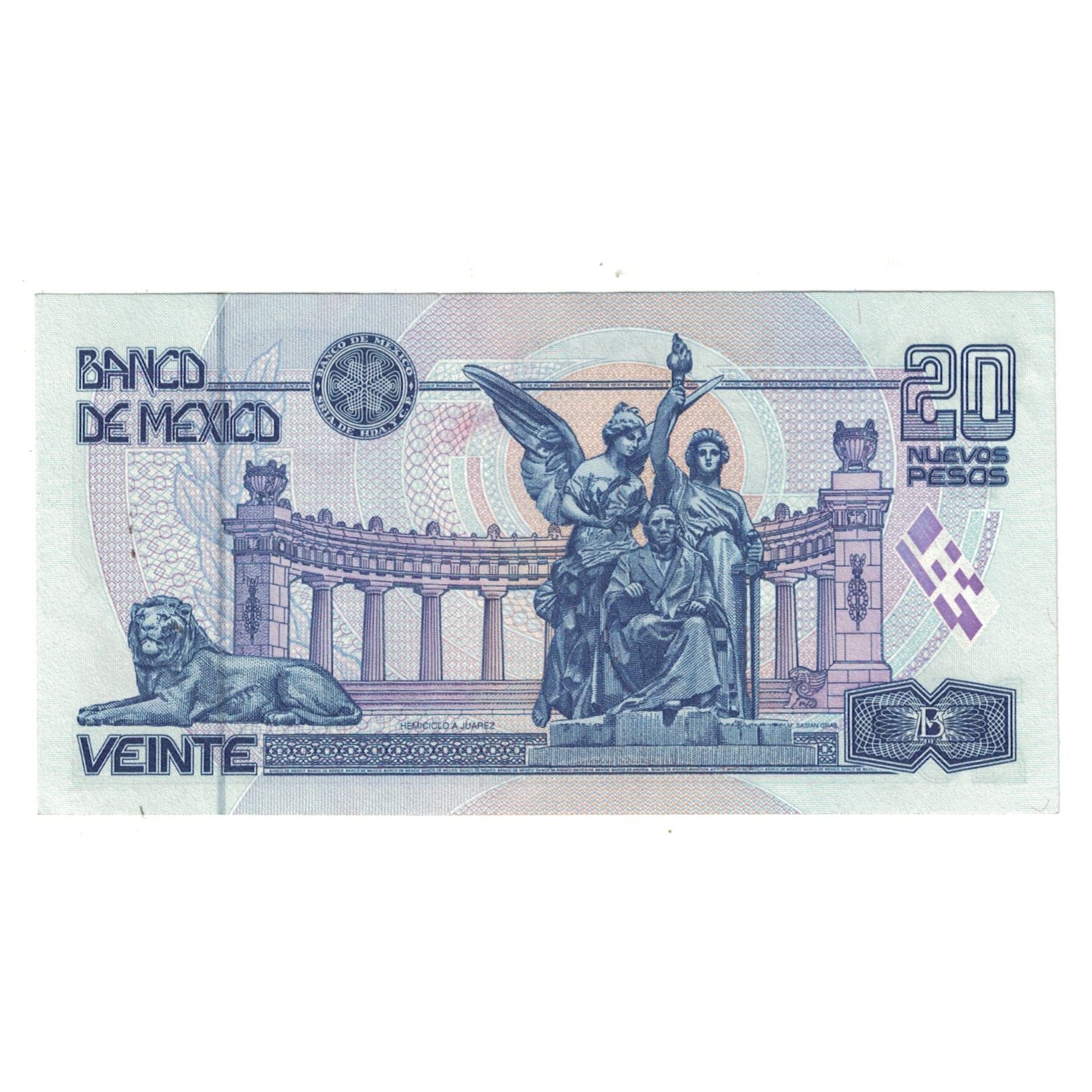 Nota, México, 20 Pesos, 1992, KM:116a, UNC(65-70)