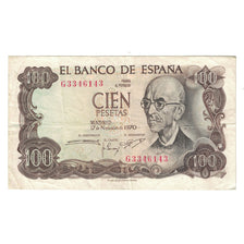 Billet, Espagne, 100 Pesetas, 1970, 1970-11-17, KM:152a, TTB