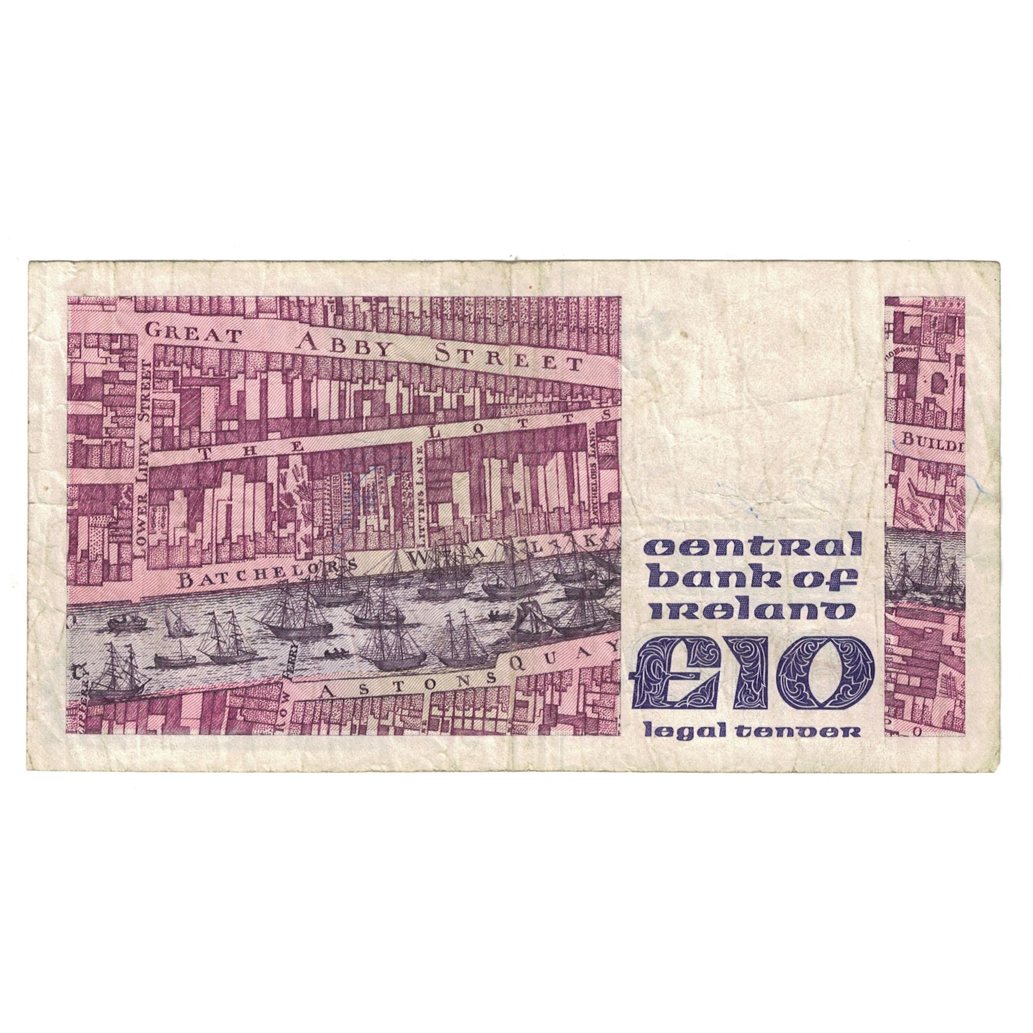 Billet, République d'Irlande, 10 Pounds, 1985, 1985-02-14, KM:72b, TB