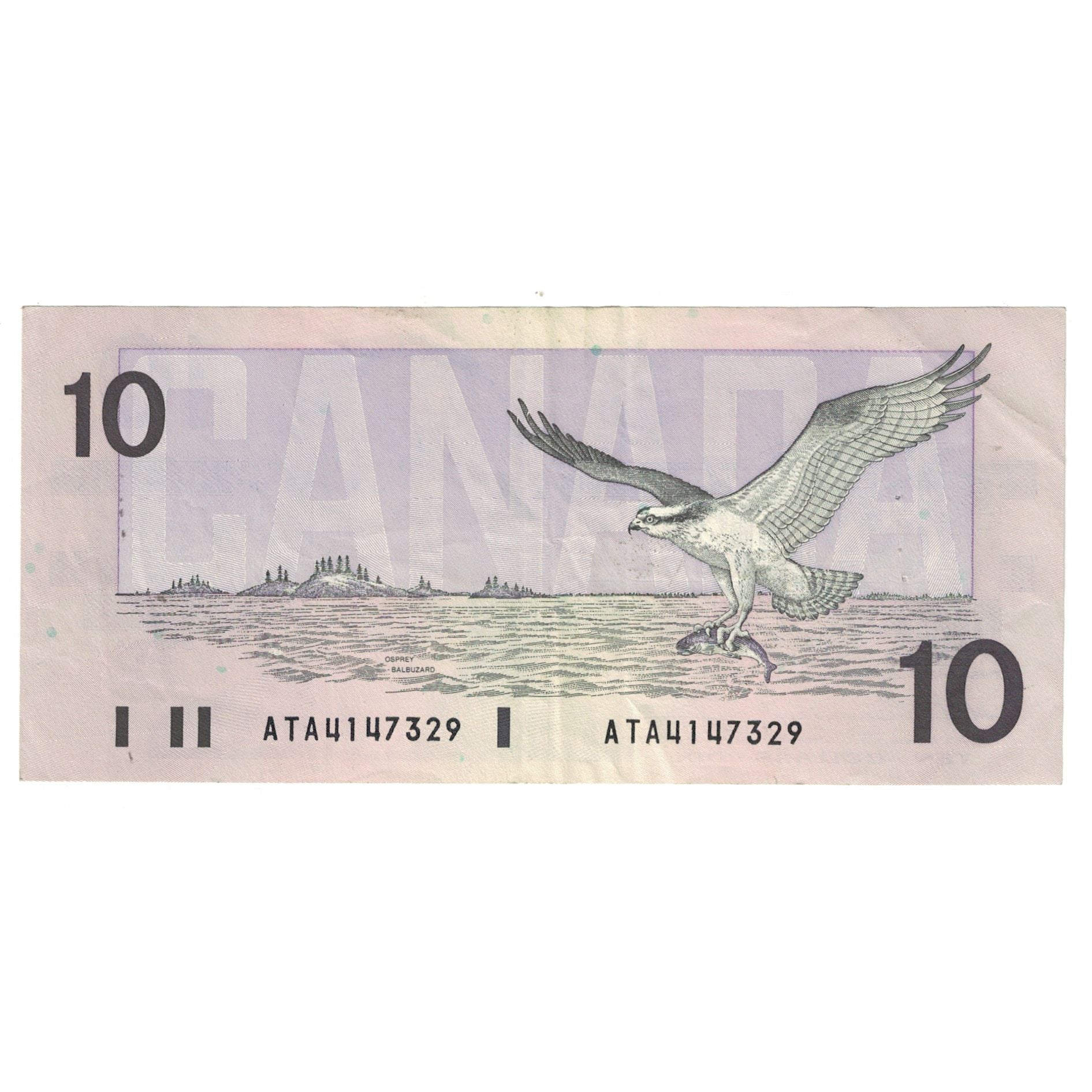 Billet, Canada, 10 Dollars, 1989, KM:96b, TTB
