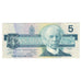 Nota, Canadá, 5 Dollars, 1986, KM:95a2, AU(55-58)