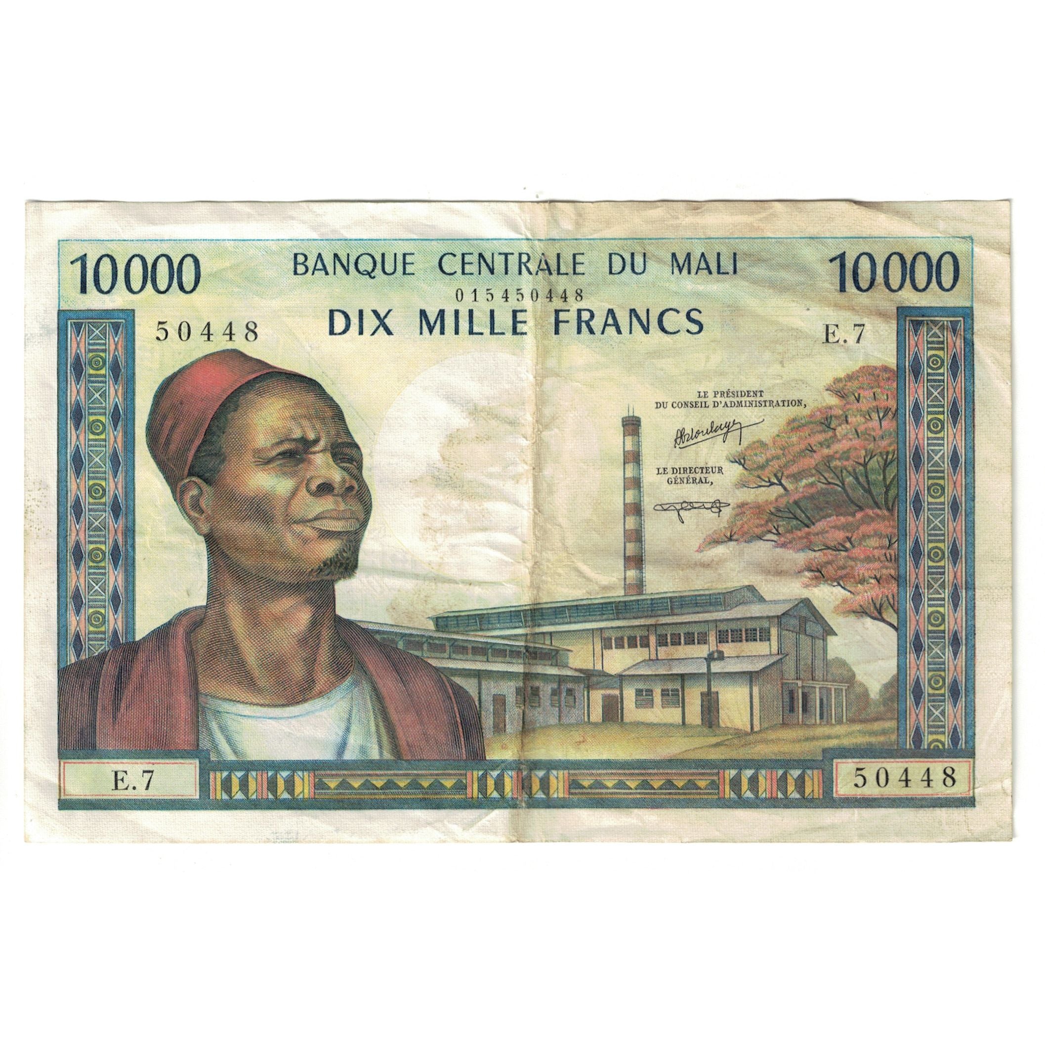 Banknote, Mali, 10,000 Francs, KM:15g, VF(30-35)