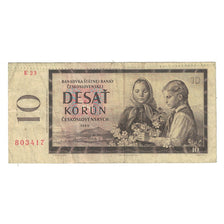 Geldschein, Tschechoslowakei, 10 Korun, 1960, KM:88b, S