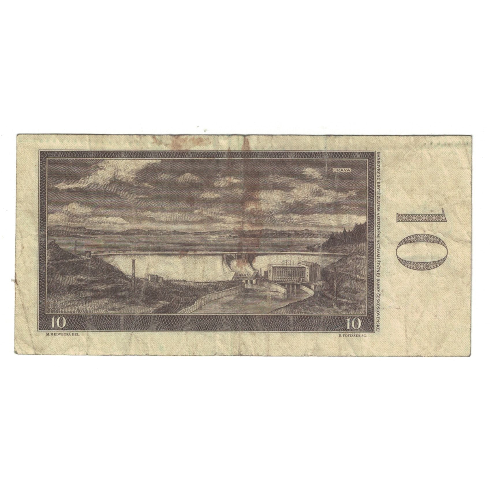 Geldschein, Tschechoslowakei, 10 Korun, 1960, KM:88b, S