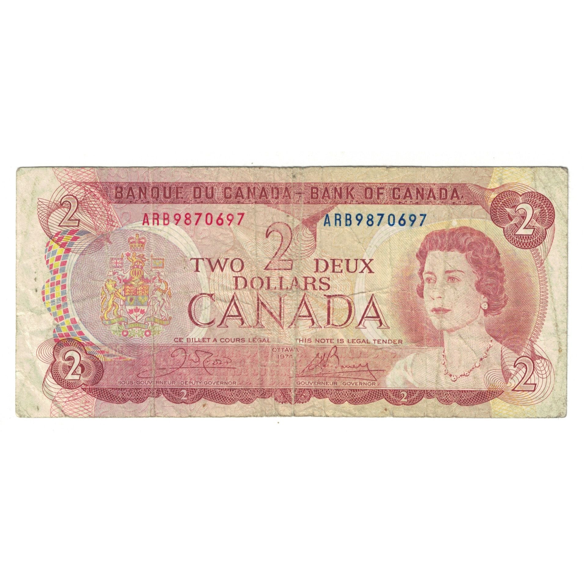 Billet, Canada, 2 Dollars, 1974, KM:86a, TB