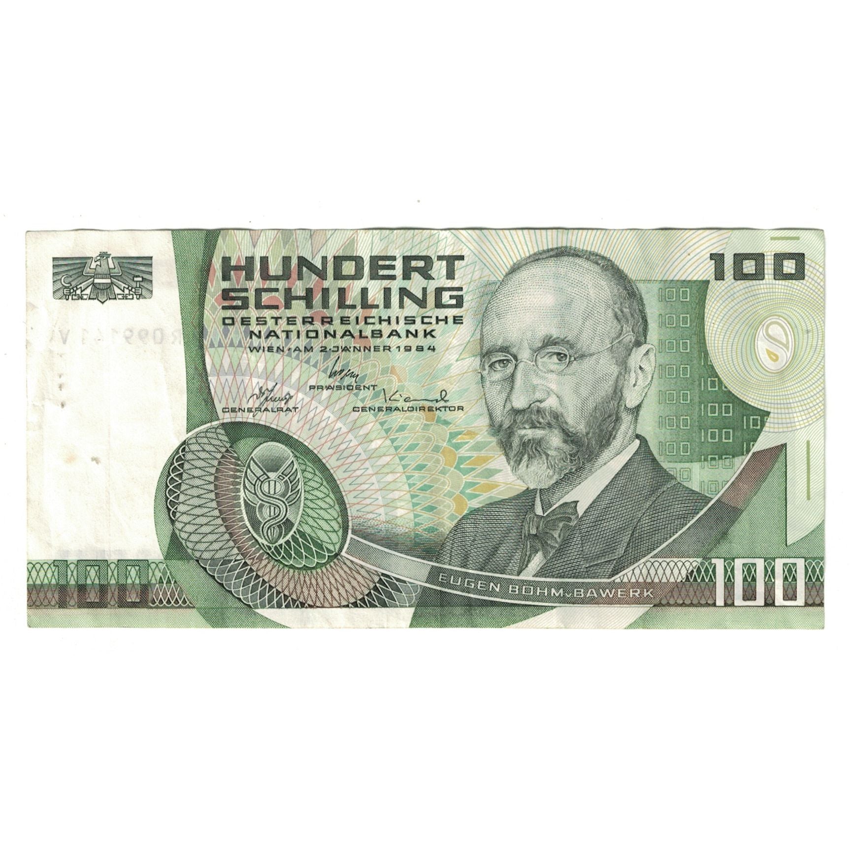 Banknote, Austria, 100 Schilling, 1984, 1984-01-02, KM:150, EF(40-45)