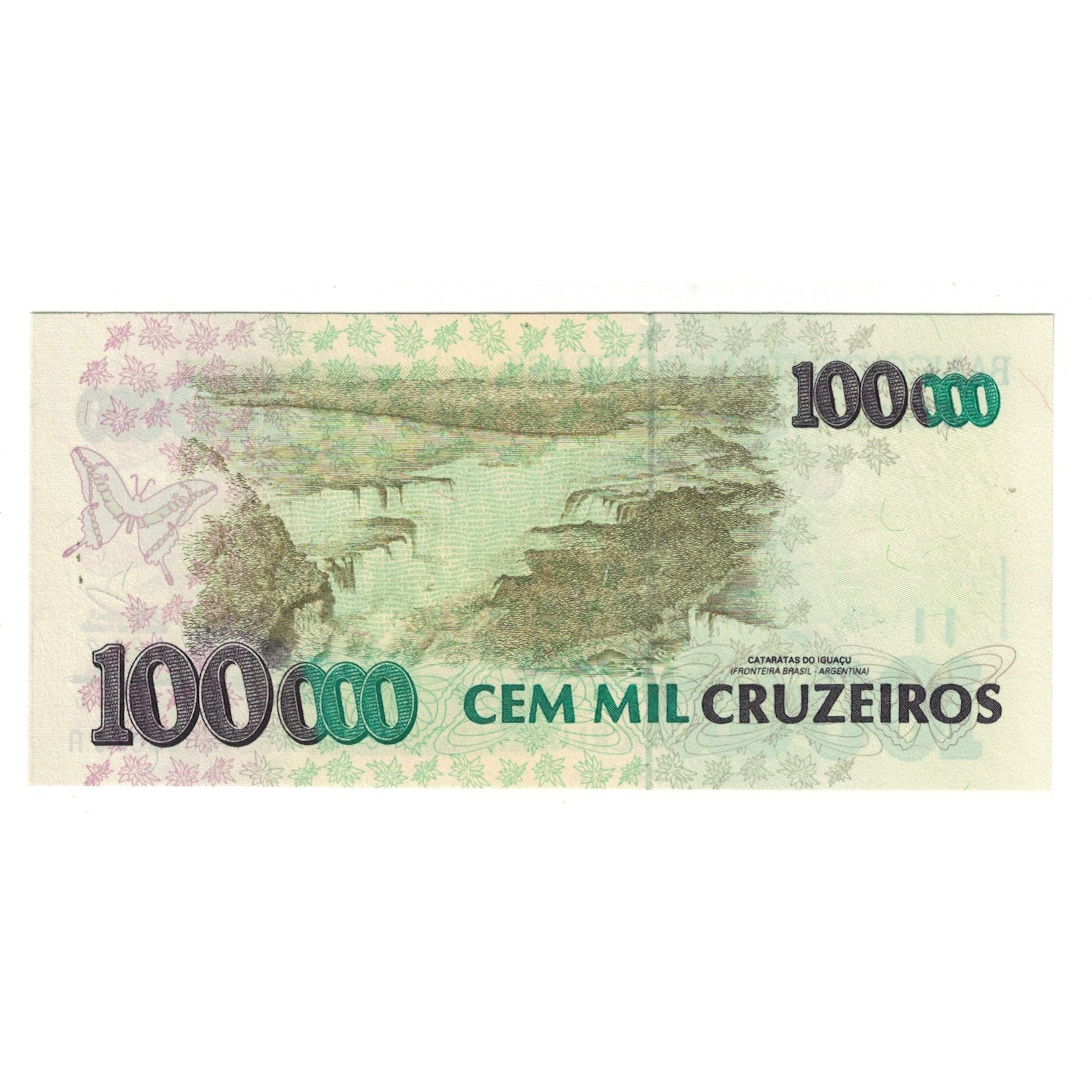 Banknote, Brazil, 100,000 Cruzeiros, KM:235a, AU(55-58)