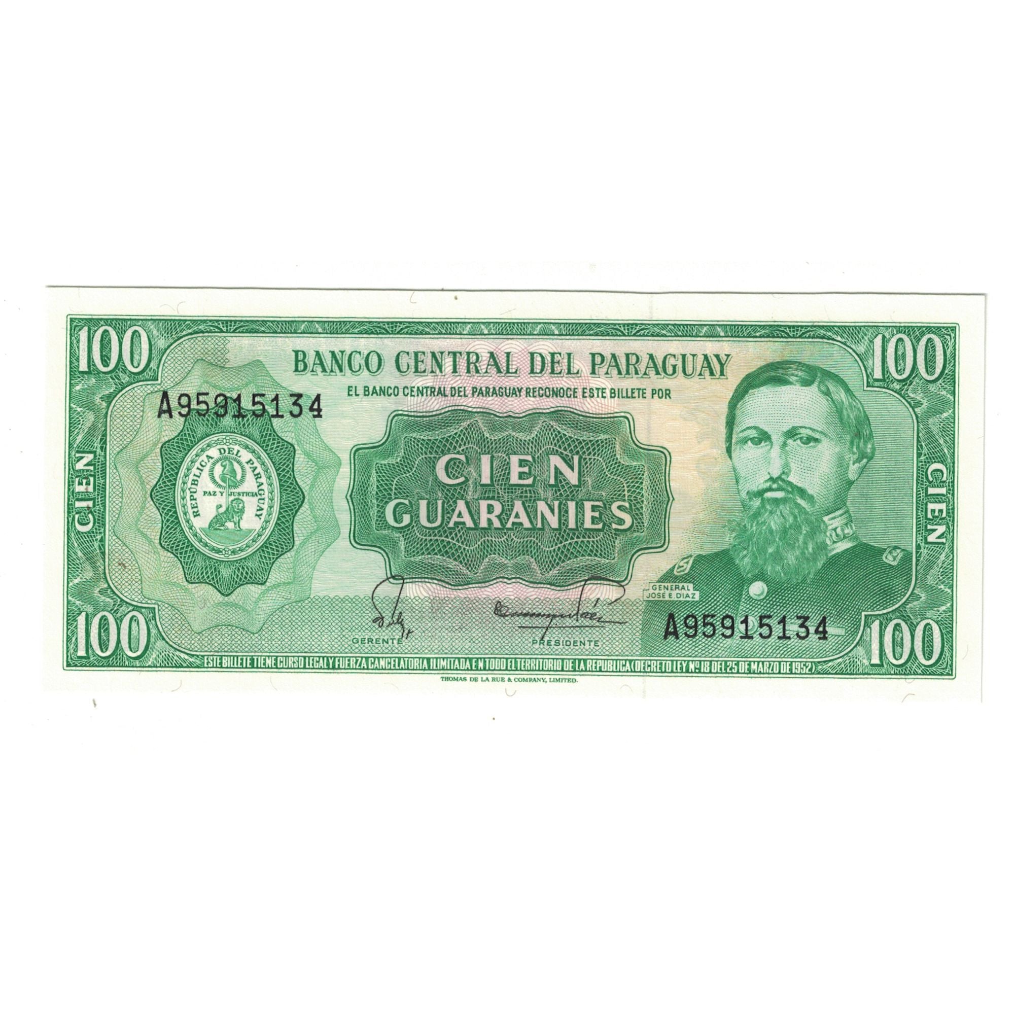 Banknote, Paraguay, 100 Guaranies, KM:199b, UNC(65-70)