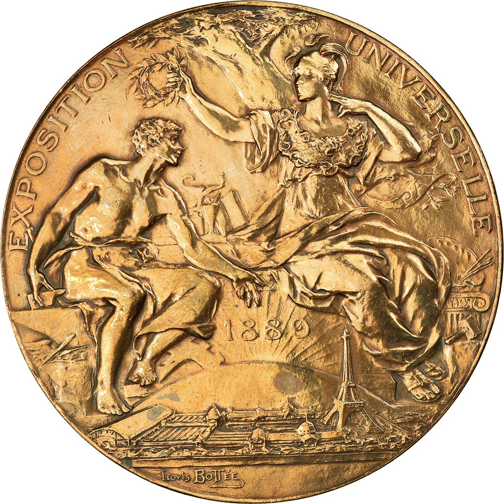 France, Médaille, Exposition universelle de Paris, 1889, Bottée, TTB+, Bronze