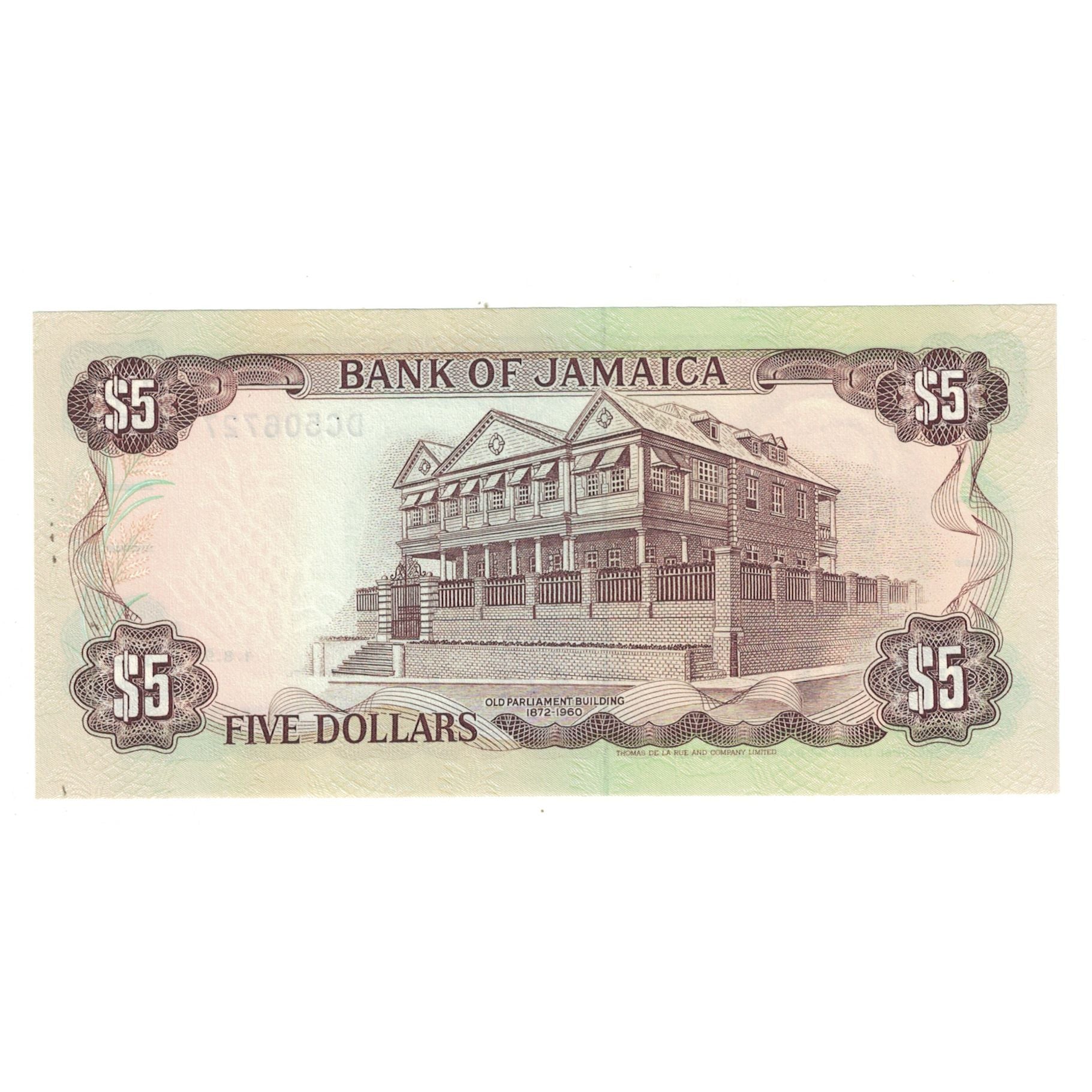 Banknote, Jamaica, 5 Dollars, 1992, 1992-08-01, KM:70d, UNC(65-70)