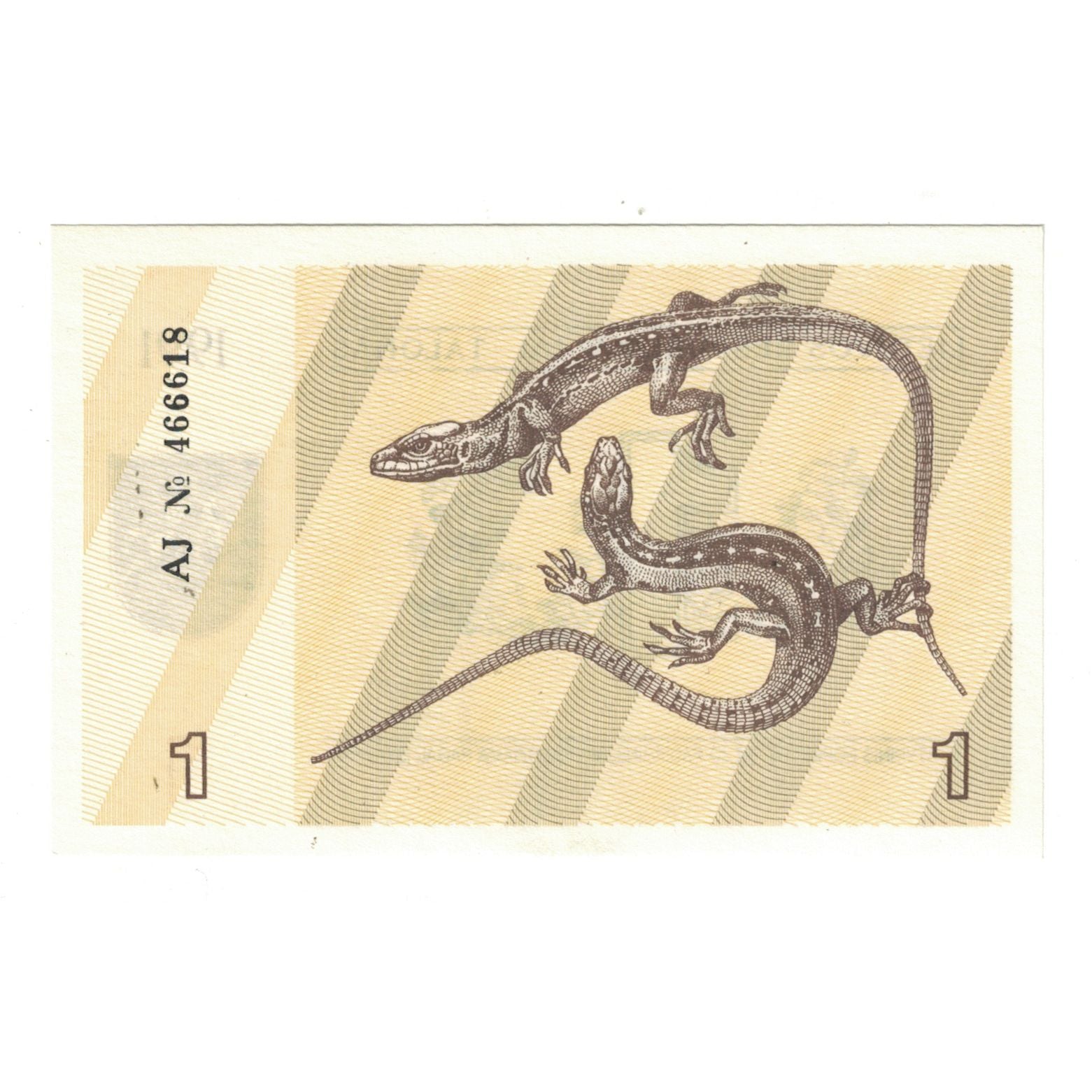 Geldschein, Lithuania, 1 (Talonas), 1991, KM:32b, UNZ