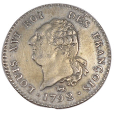 FRANCE, 30 sols françois, 30 Sols, 1792, Paris, KM #606.1, AU(50-53), Silver, G.