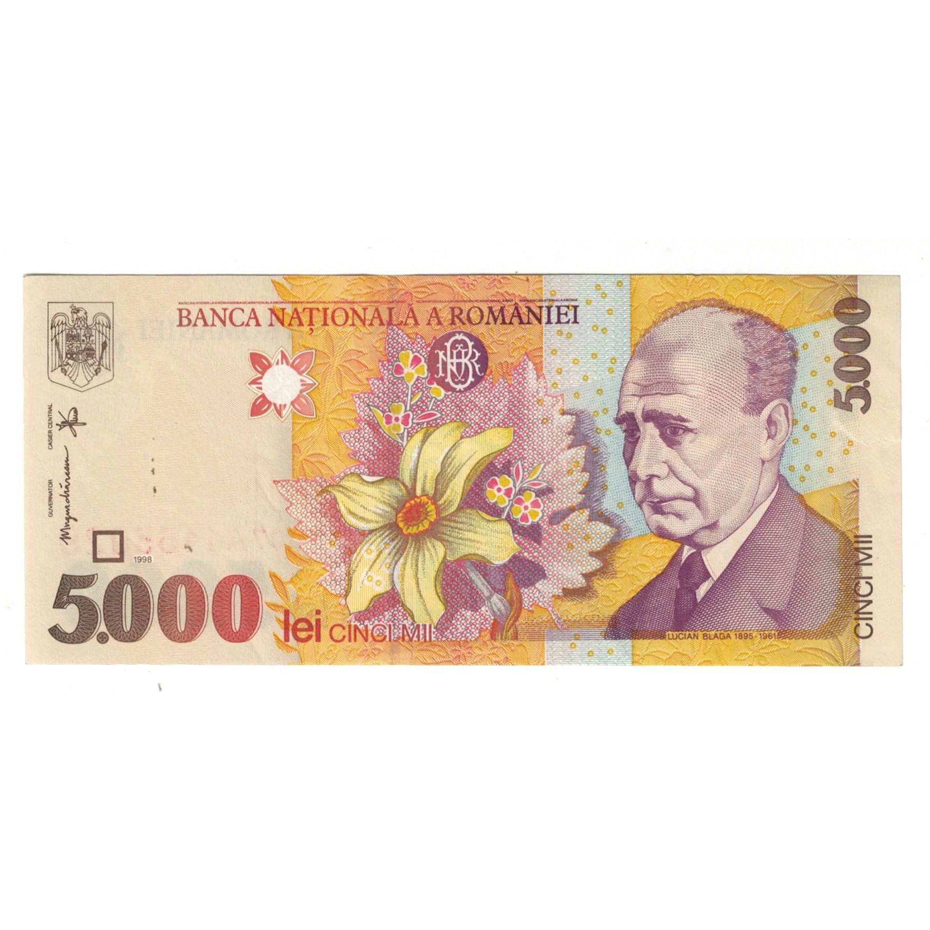 Banknote, Romania, 5000 Lei, 1998, KM:107a, UNC(65-70)