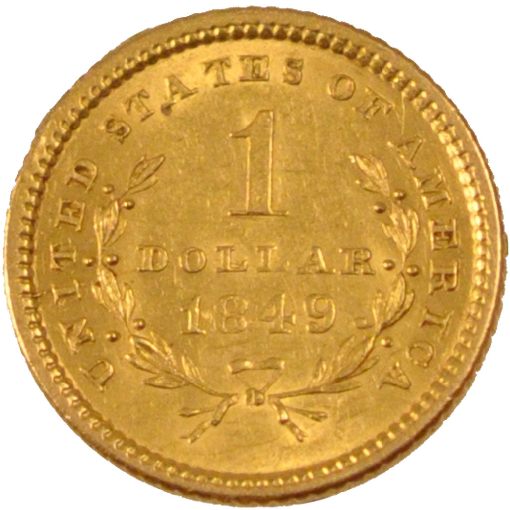 UNITED STATES, Liberty Head - Type 1, Dollar, 1849, U.S. Mint, KM #73,...