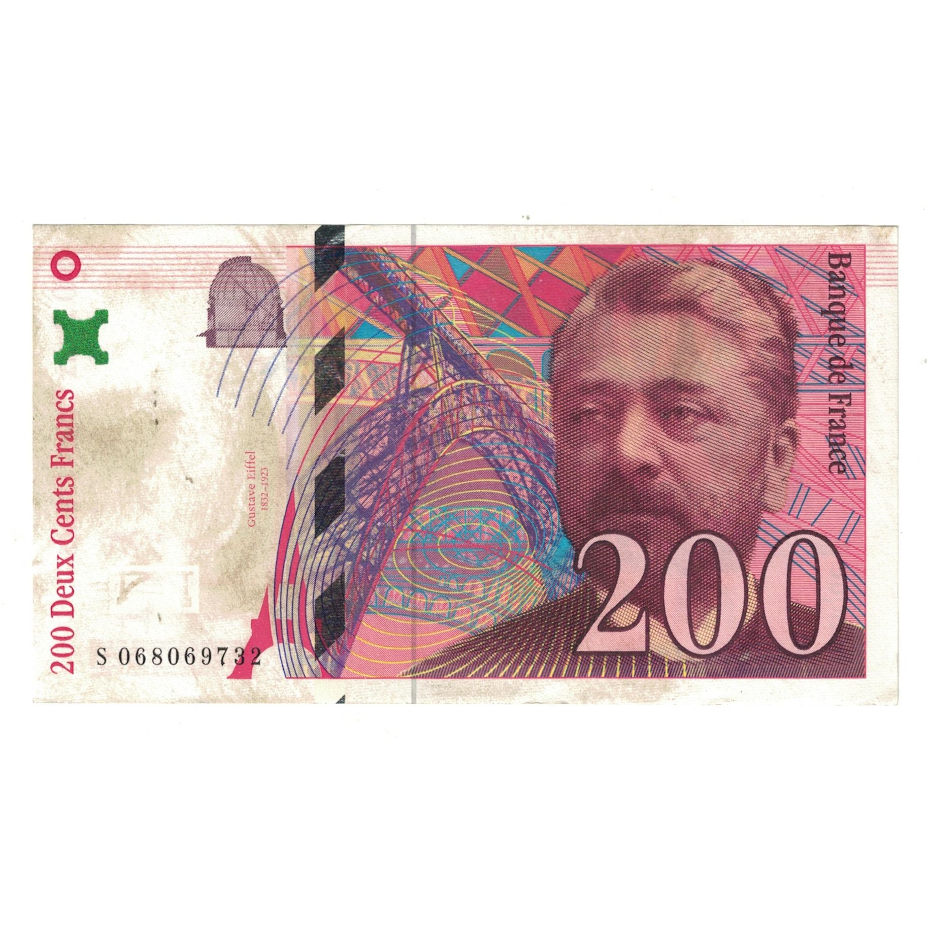 France, 200 Francs, Eiffel, 1997, S068069732, VF(30-35), Fayette:75.4b, KM:159b