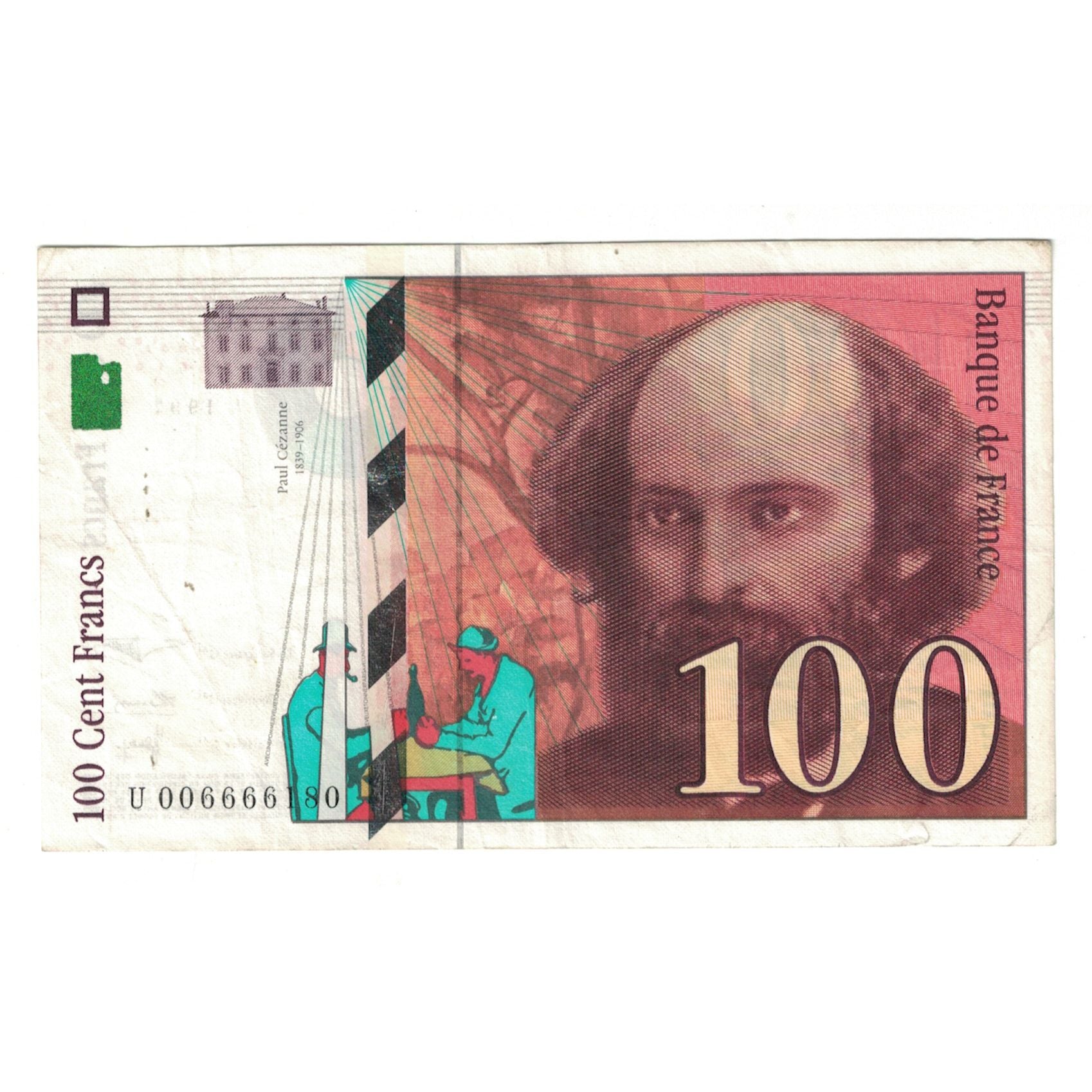 Frankrijk, 100 Francs, Cézanne, 1997, U006666180, TB+, Fayette:74.01, KM:158a