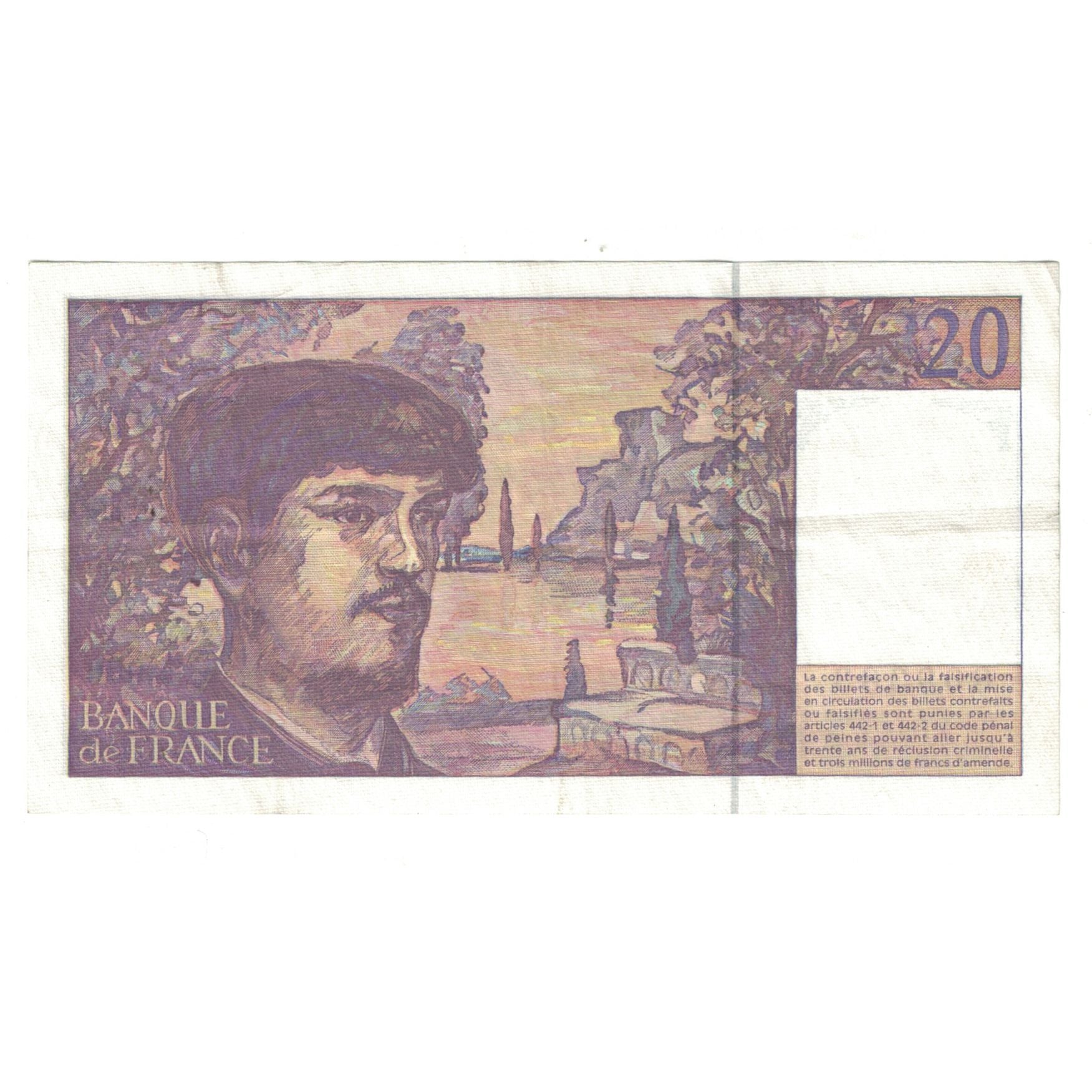 Frankreich, 20 Francs, Debussy, 1997, S.056809383, VZ, Fayette:66TER2a56