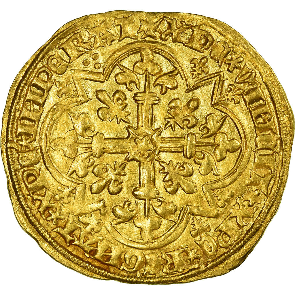 Coin, France, Agnel d'or, Paris, AU(55-58), Gold, Duplessy:372