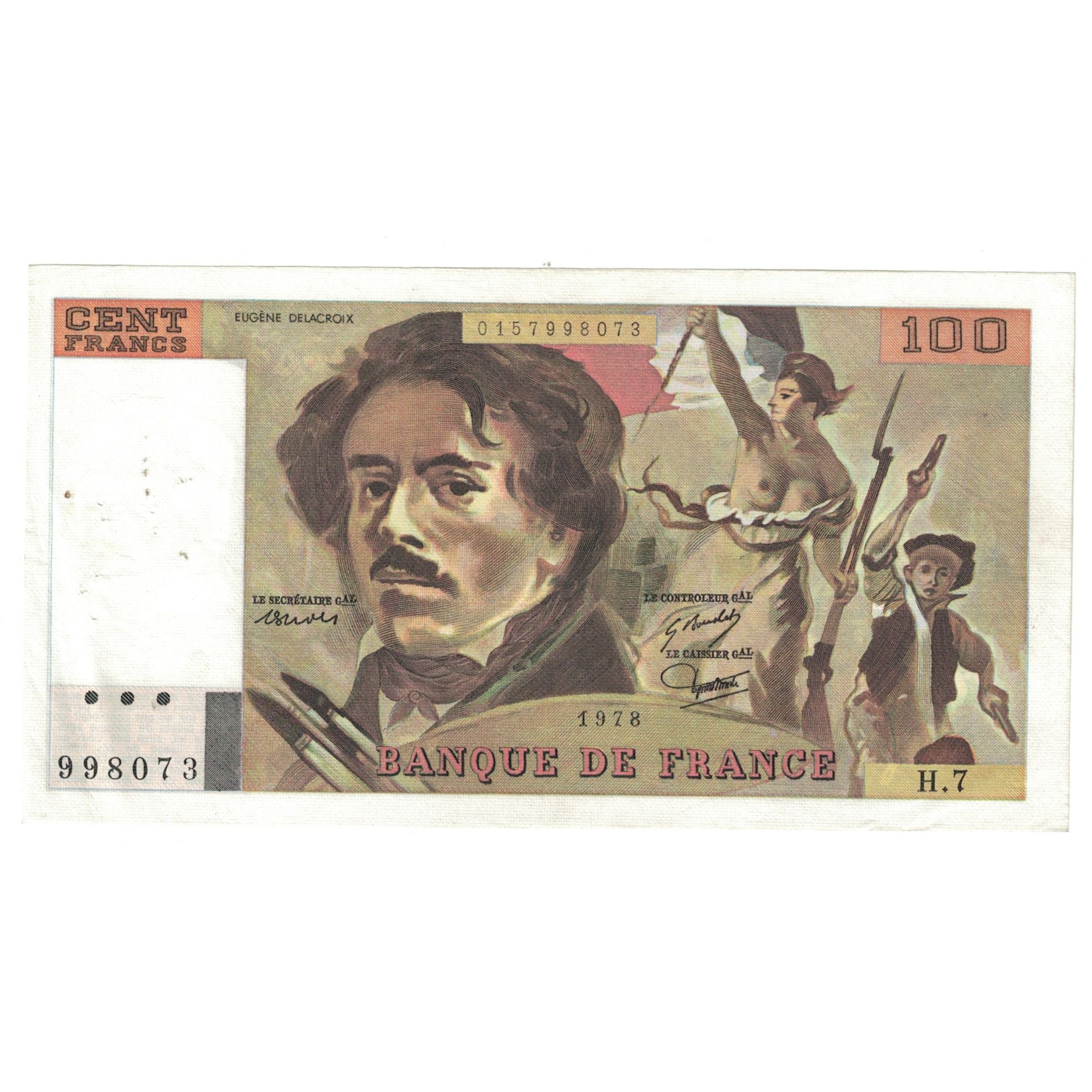 França, 100 Francs, Cézanne, 1997, H.7998073, EF(40-45), Fayette:69.1d, KM:153