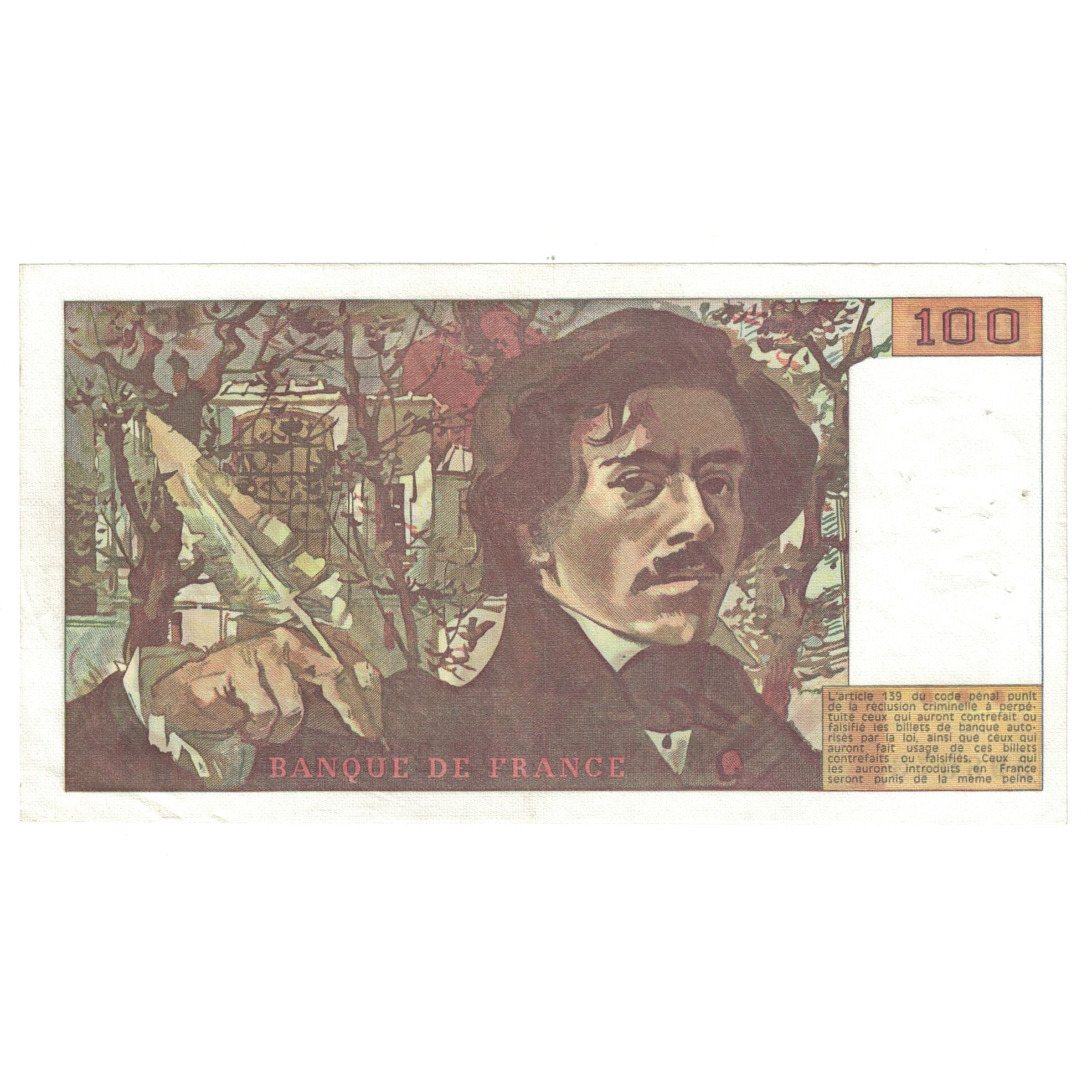 França, 100 Francs, Cézanne, 1997, H.7998073, EF(40-45), Fayette:69.1d, KM:153