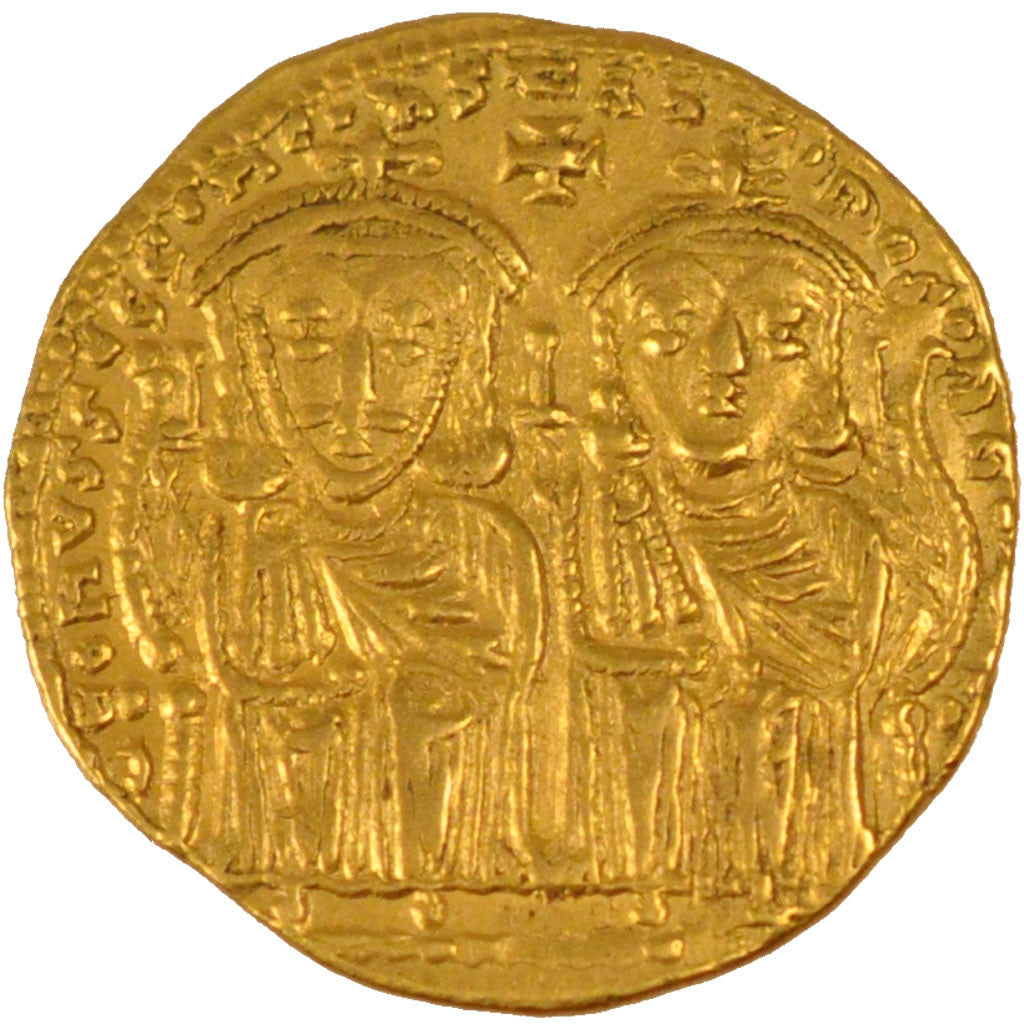 Monnaie, Léon IV et Constantin VI, Solidus, 778-780, Constantinople, TTB+, Or