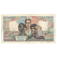 France, 5000 Francs, Empire Français, 1945, T.205822, VF(20-25), Fayette:47.9