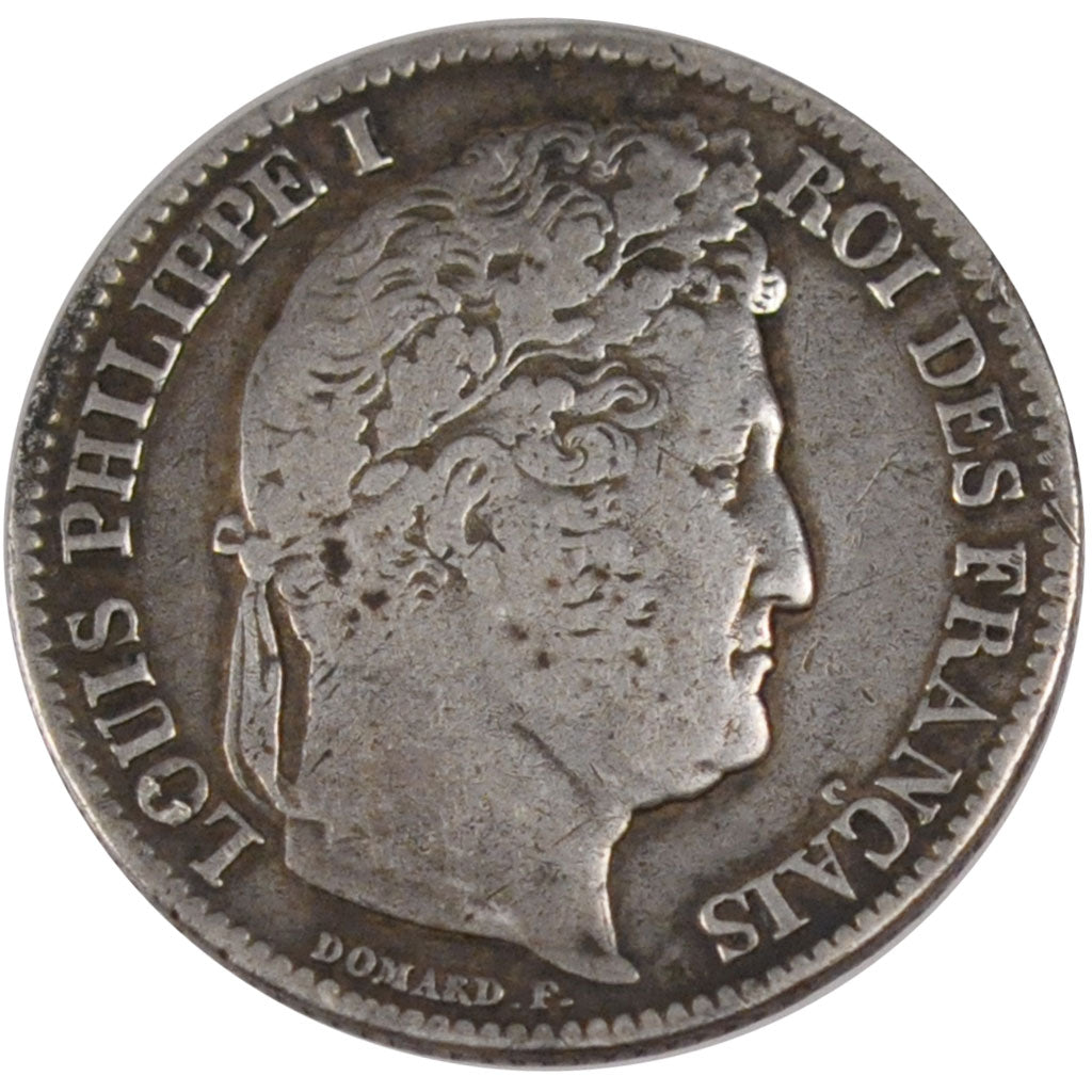 FRANCE, Louis-Philippe, Franc, 1837, Lille, KM #748.13, VF(30-35), Silver,...