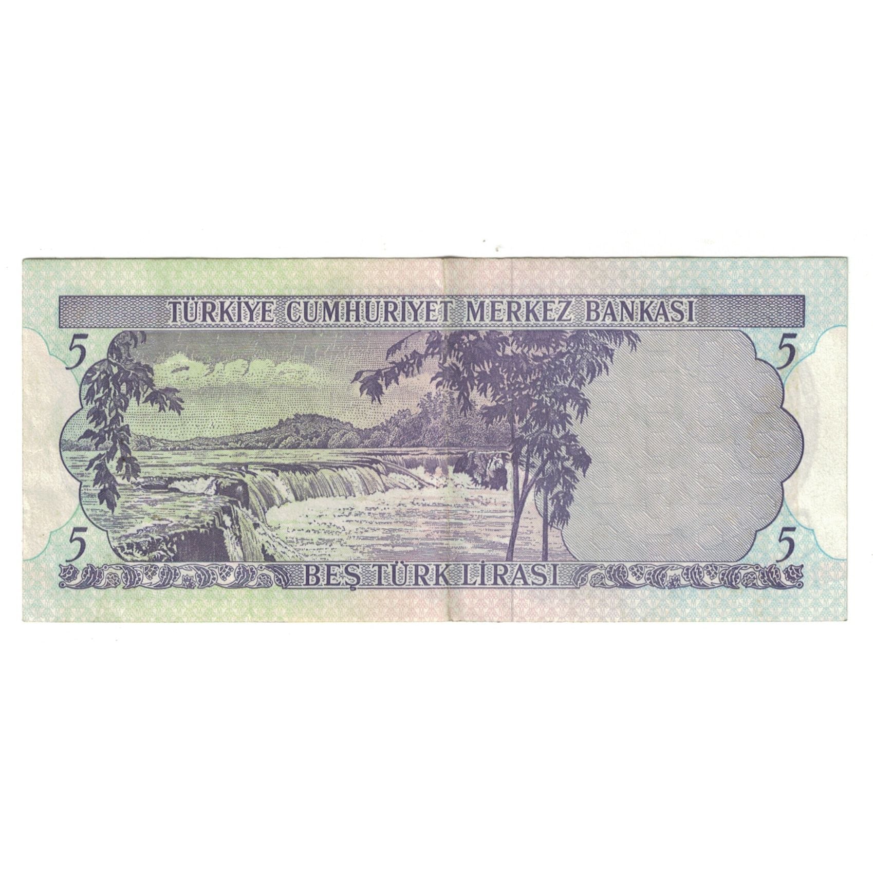 Geldschein, Türkei, 5 Lira, L.1930 (8.1.1968), KM:179, SS+